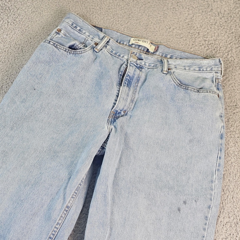 Levis 560 Jeans Mens 36x30 Light Blue Relaxed Tapered Comfort Fit Denim